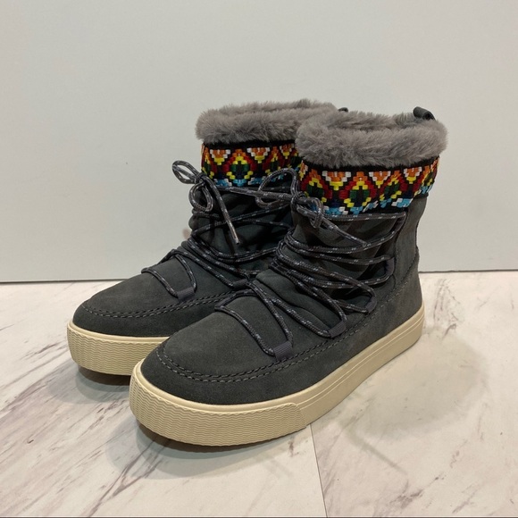 Toms Alpine Gray Boots 6 - Picture 8 of 8